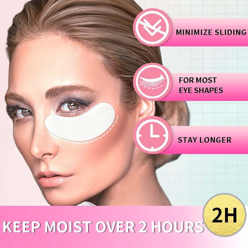 Akissos Eye Pads Eyelash Extension Supplies - Akissos 100 Pcs Under Eye Patches Undereye Gel Lash Extension Supplies Lift Tint Lash Guard Professional Individual DIY Beauty Tool - Hypoallergenic Lint Free - Image 3