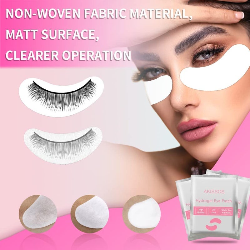 Akissos Eye Pads Eyelash Extension Supplies - Akissos 100 Pcs Under Eye Patches Undereye Gel Lash Extension Supplies Lift Tint Lash Guard Professional Individual DIY Beauty Tool - Hypoallergenic Lint Free - Image 4