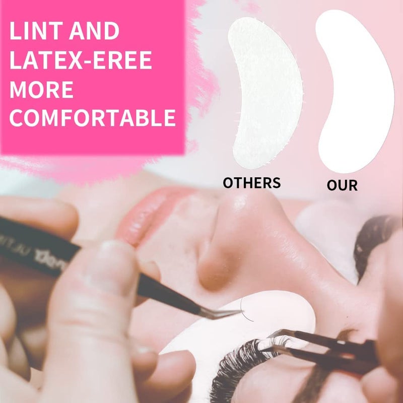 Akissos Eye Pads Eyelash Extension Supplies - Akissos 100 Pcs Under Eye Patches Undereye Gel Lash Extension Supplies Lift Tint Lash Guard Professional Individual DIY Beauty Tool - Hypoallergenic Lint Free - Image 2