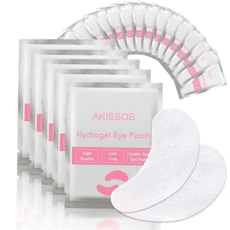 Akissos Eye Pads Eyelash Extension Supplies - Akissos 100 Pcs Under Eye Patches Undereye Gel Lash Extension Supplies Lift Tint Lash Guard Professional Individual DIY Beauty Tool - Hypoallergenic Lint Free - Image 1