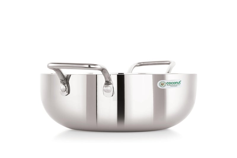 coconut Neutron Stainless Steel 18G Kadai for Cook n Serve - 1 Unit - Capacity - 1000ML - Image 2