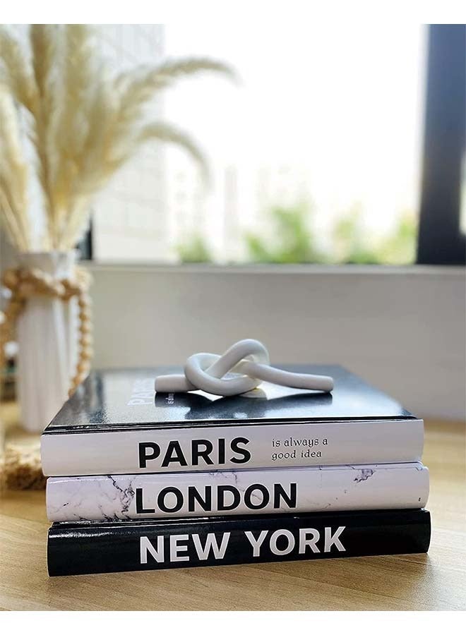 L&E 3 Pieces Fashion Decorative Book, Hardcover Modern Decorative Book Stack, Fashion Design Book Set, Display Books - Image 5