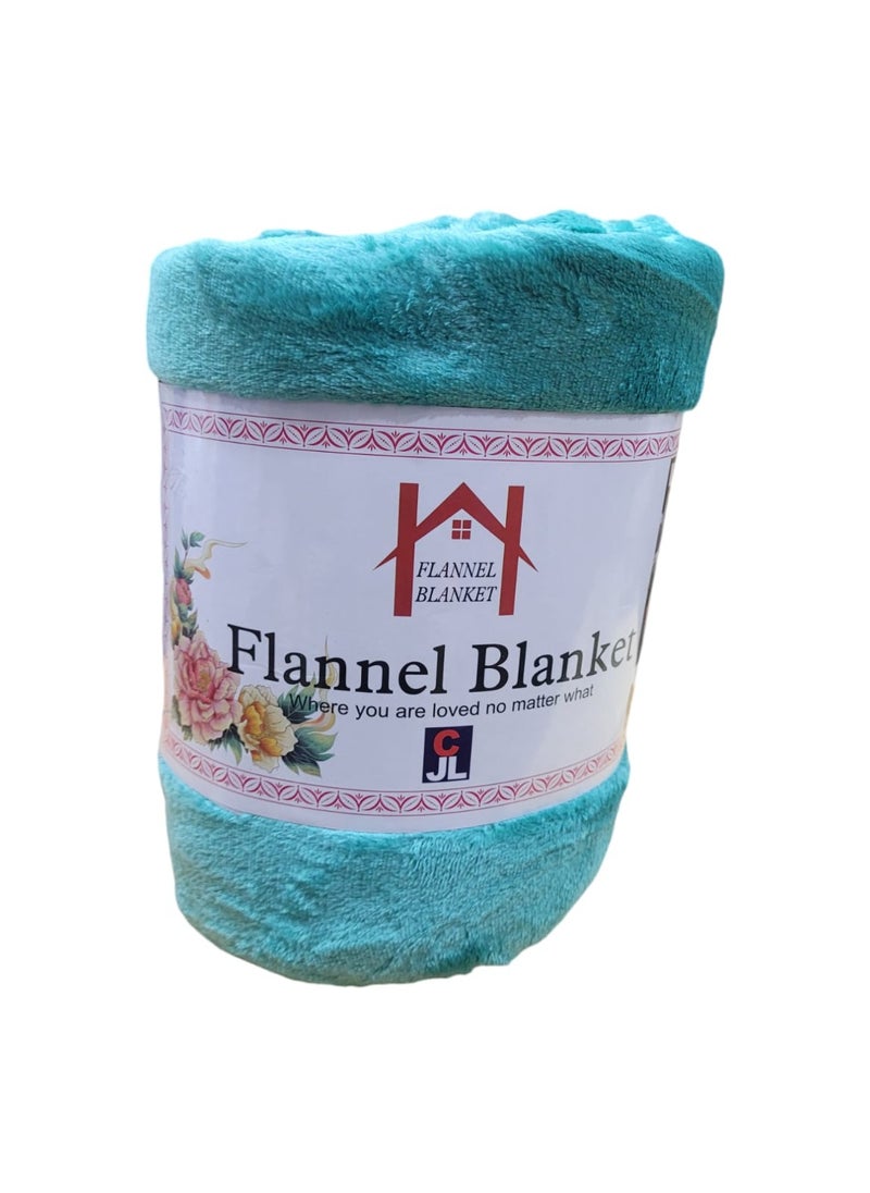 Baltic Linen Fleece Blanket 200X240Cm Soft-Fluffy Blanket-Warm For Sofa And Bed-Easy To Carry-Green Colour  - Image 2