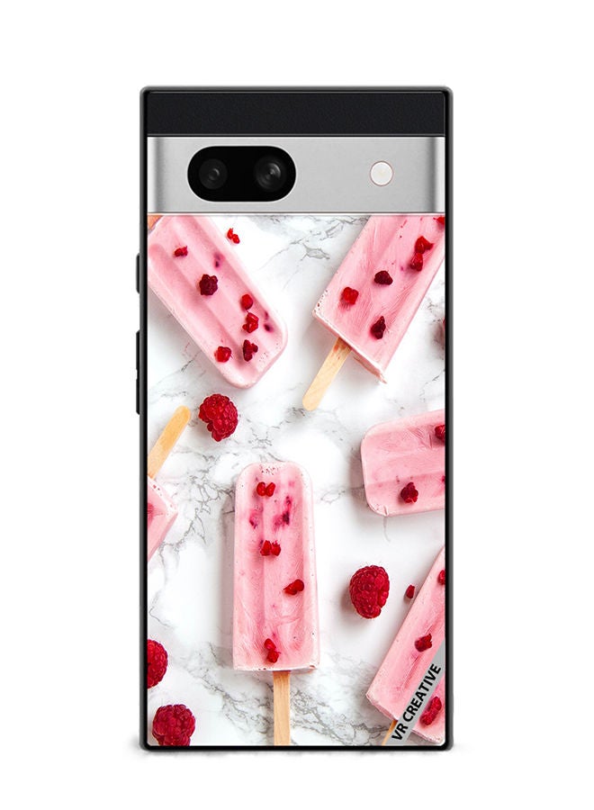 VR CREATIVE Protective Case Cover For Google Pixel 7a Gulabi Iceream Design Multicolour - Image 1