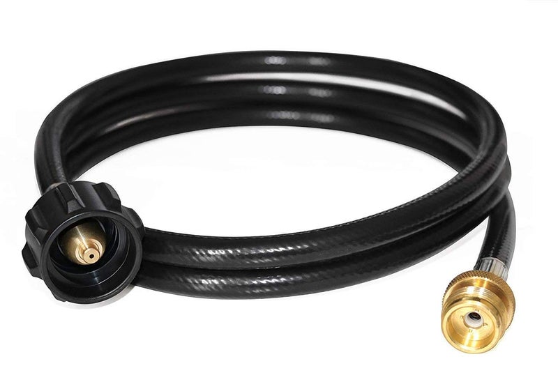 DOZYANT 6 Feet Propane Adapter Hose 1 lb to 20 lb Converter Replacement for QCC1 / Type1 Tank Connects 1 LB Bulk Portable Appliance to 20 lb Propane Tank - for Weber Q 1200 1000 Gas Grill - Image 1