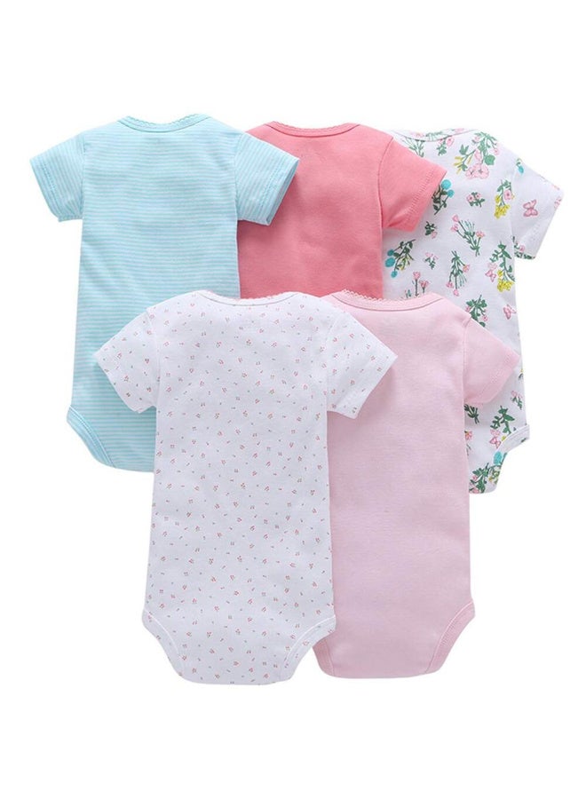 طقم رومبر أطفال مكوّن من 5 قطع | 18-24 أشهر | قماش ناعم وقابل للتهوية | سهل الارتداء والخلع | متين وطويل الأمد | متعدد الألوان | مثالي للبيع بالجملة والإهداء - Image 2