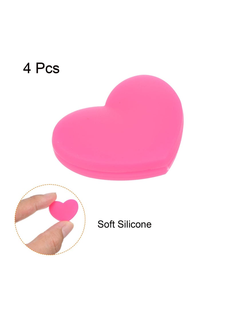 Y&D 4PCS Heart-shaped Design Tennis Vibration Dampener, Silicone Shock Absorber Racket String Damping Racquet Reduction Accessories Dampeners for Racquet, Pink - Image 2