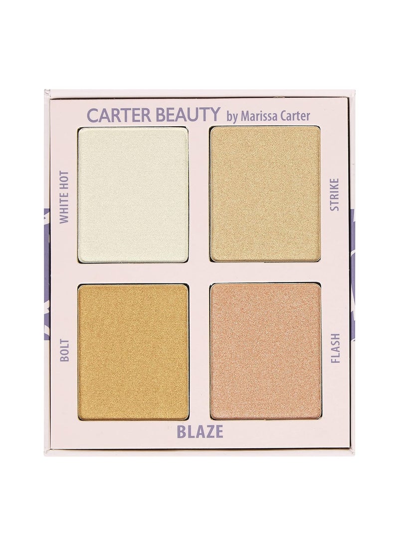 Carter Beauty - Carter Beauty Mini Highlighter Palette | Long Lasting Makeup | Shimmer & Matte Shades (Blaze) - Image 1