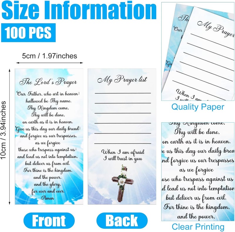 Marsui 201 Pcs Mini Pocket Crosses Small Wooden Cross Holding Hand Jesus Crosses Set with 100 Pcs Prayer Request Cards 100 Pcs Pocket Cross 1 Giant Red Velvet Bag for Church Easter Jesus Religious Gift  - Image 3