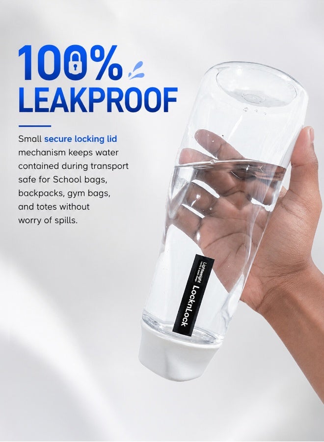 LocknLock Iceberg Water Bottle 700ml White – BPA-Free Tritan Reusable Lightweight Bottle for School, Work, Gym & Outdoor Use - Image 3