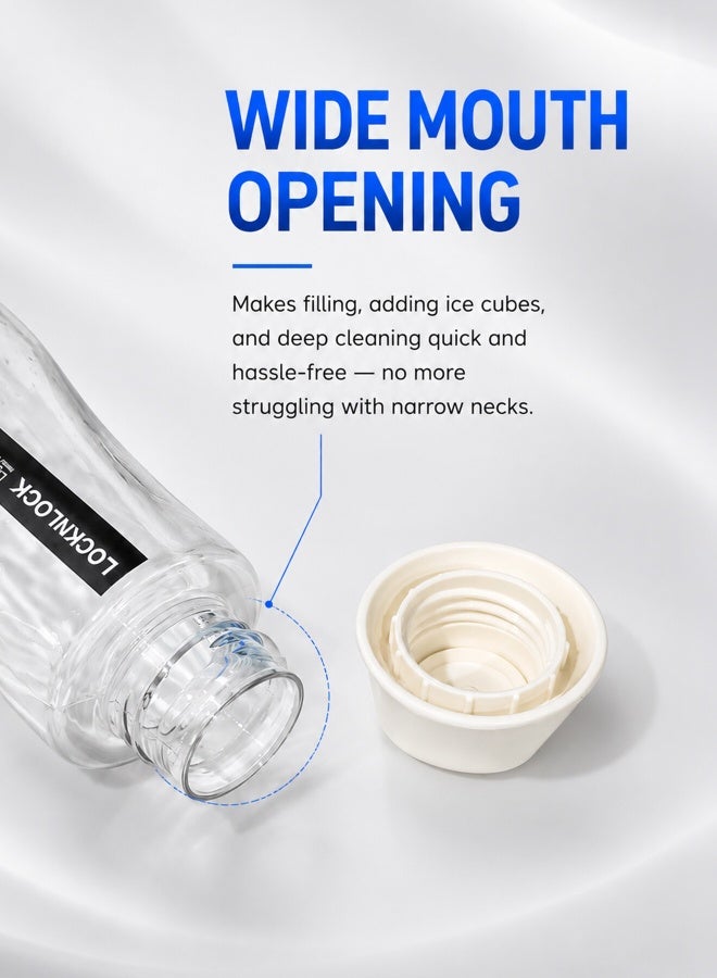 LocknLock Iceberg Water Bottle 700ml White – BPA-Free Tritan Reusable Lightweight Bottle for School, Work, Gym & Outdoor Use - Image 4
