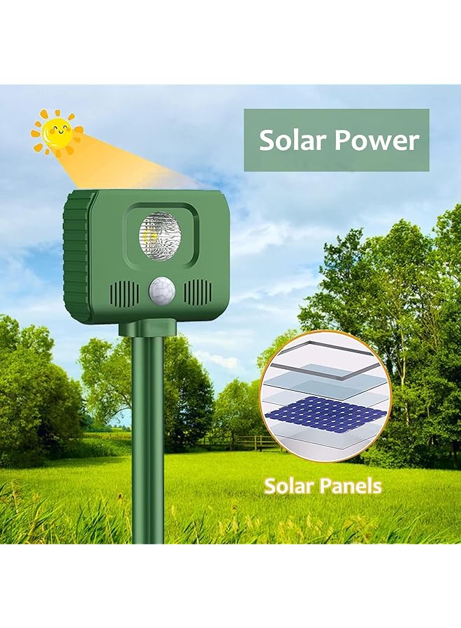 X spring Ultrasonic Animal Repellent Waterproof Outdoor Animal Repeller Motion Sensor Solar Animal Repeller With Motion Sensor And Strobe Light Garden Animal Deterrent To Repel Cat Skunk Out Of Yard - Image 4