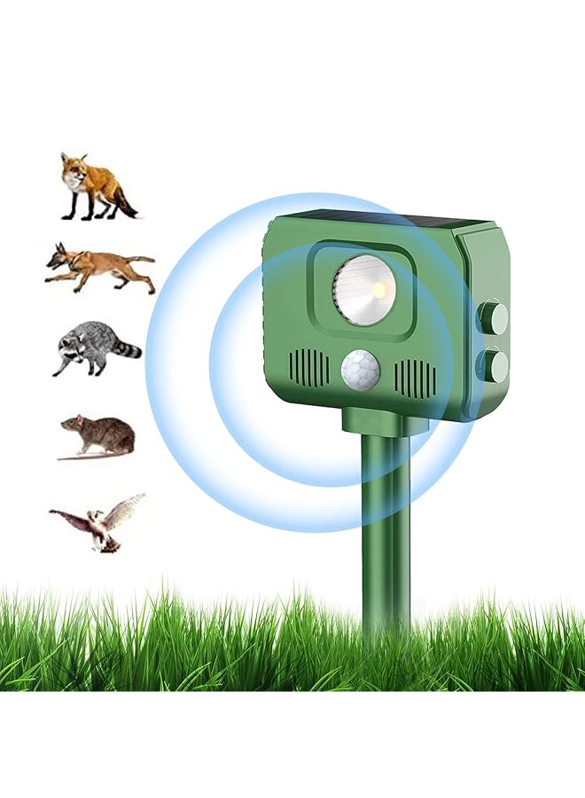 X spring Ultrasonic Animal Repellent Waterproof Outdoor Animal Repeller Motion Sensor Solar Animal Repeller With Motion Sensor And Strobe Light Garden Animal Deterrent To Repel Cat Skunk Out Of Yard - Image 1