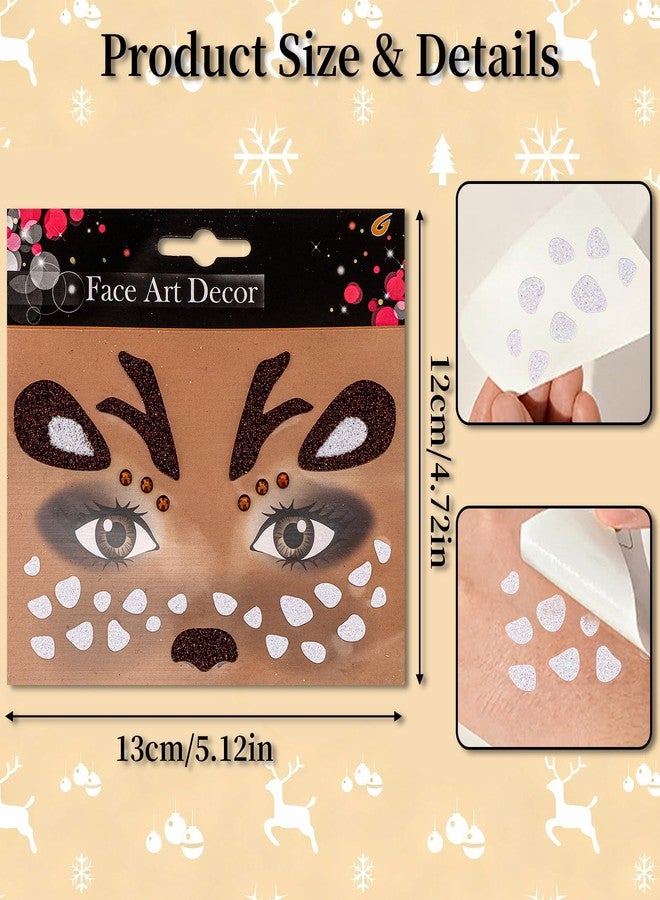 KICOSY Reindeer Headband and Face Sticker Set for Women - Ideal for Halloween, Christmas, Cosplay & Themed Party - Image 5