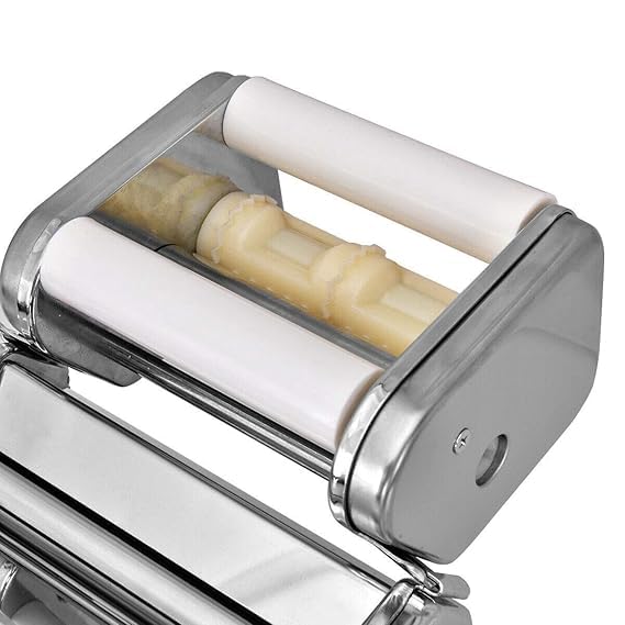 SHOPECOM SHOPECOM SAMOSA Maker Machine Pasta Roller with Square Ravioli Attachment Manual Stainless Steel Dumpling Maker  - Image 5