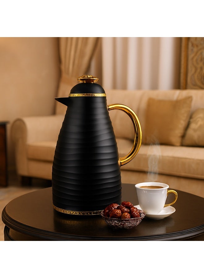باصرة ترمس شاي فاخر باصرة أسود بحجم 1.5 لتر - Image 1