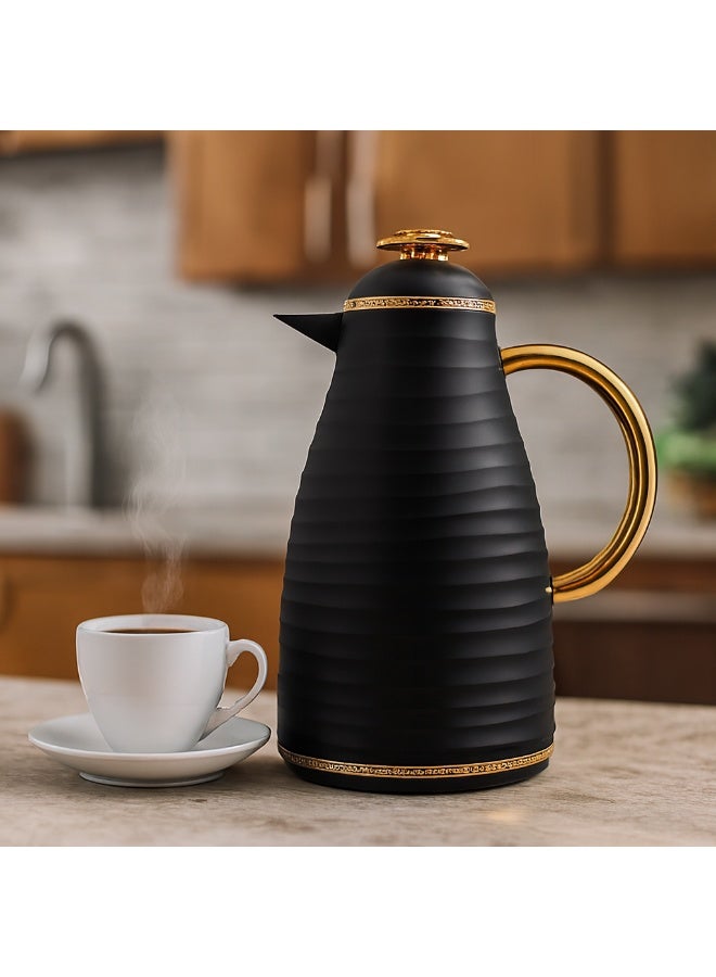 باصرة ترمس شاي فاخر باصرة أسود بحجم 1.5 لتر - Image 2