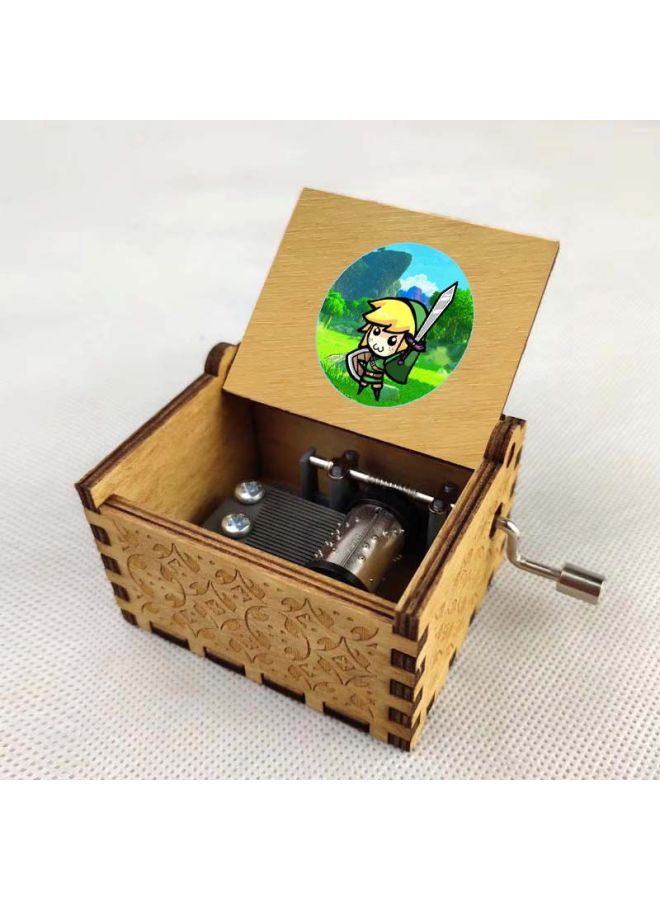 Anime The Legend Of Zelda Cartoon Peripheral Music Box Classical Hand-cranked Music Box Ornaments Retro Wooden Music Box-Color:05 - Image 1