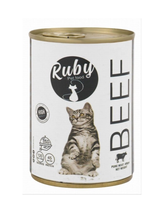 Ruby Wet Food with Beef for Adult Pets 400gm 