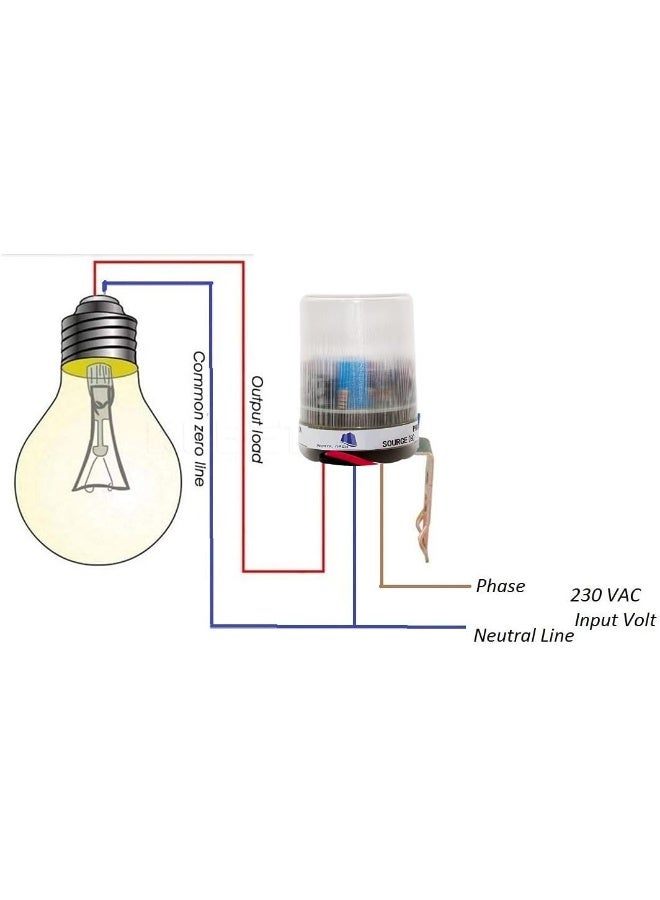 Royal Apex Photocell Photo Electric Light Control Automatic Light Switch Photo Control Sensor Street Lighting Automatic Day Light Switch Pack Of 1  - Image 2