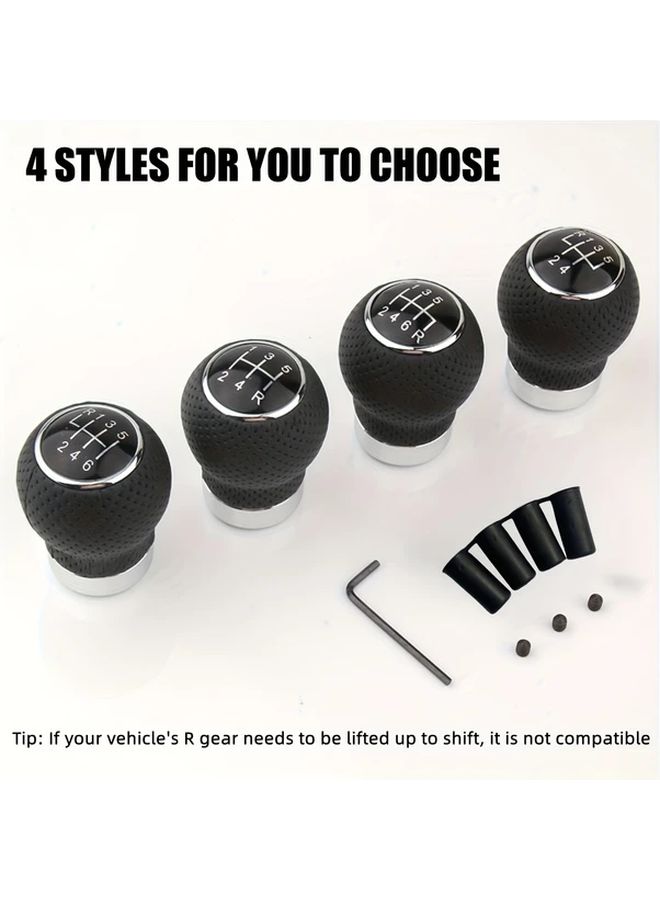 Universal Manual Shift Knob For 5 Speed Transmission Aluminum With 4 Adapters - Image 1