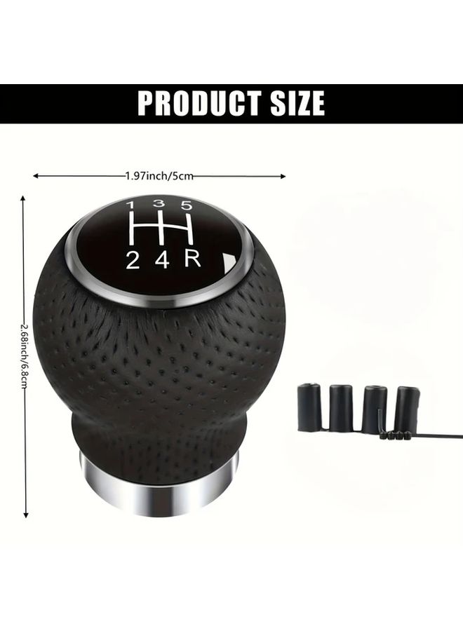 Universal Manual Shift Knob For 5 Speed Transmission Aluminum With 4 Adapters - Image 2
