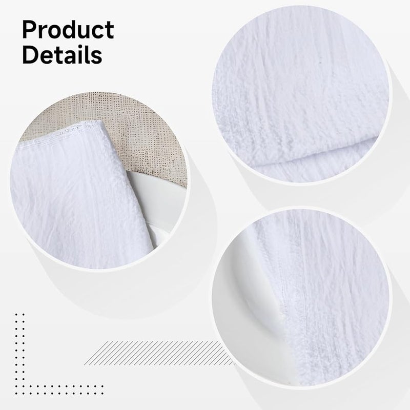 Soft Cotton Napkins with Fringed Denim Edges 16 5 X 16 5 Inches for Wedding Party Dining - Image 4