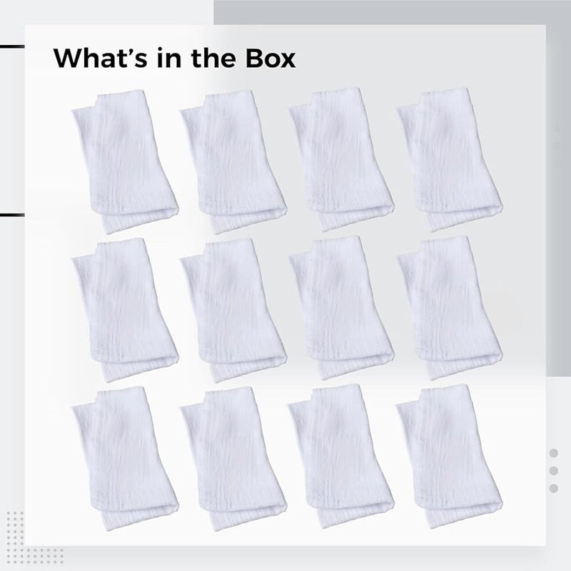 Soft Cotton Napkins with Fringed Denim Edges 16 5 X 16 5 Inches for Wedding Party Dining - Image 5