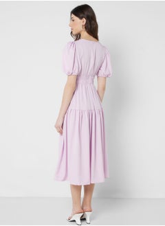 ELLA Puff Sleeve Tiered Dress  - Image 2