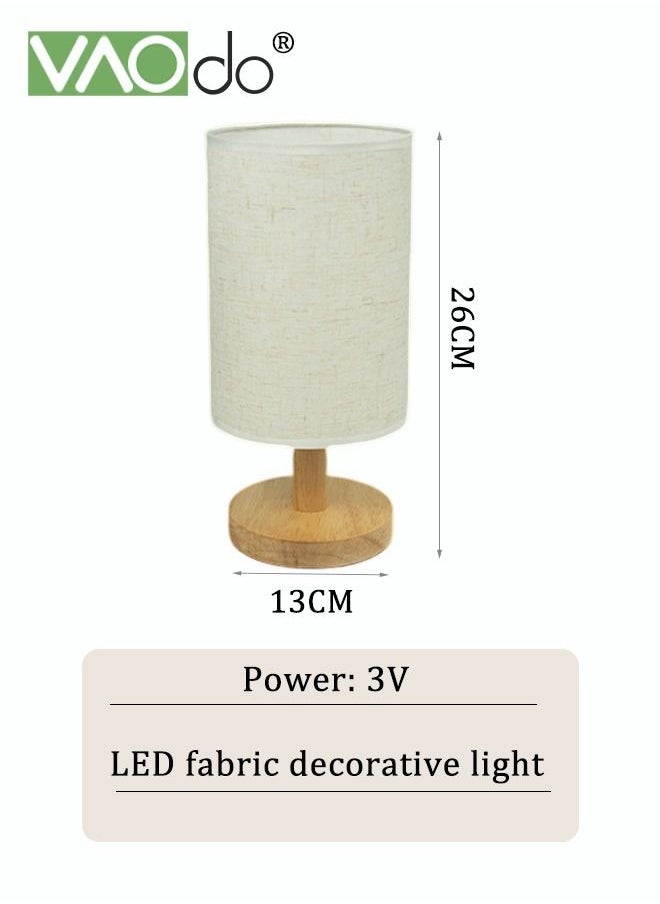 VAOdo Tricolor Dimmable Bedroom Light USB Charging Desk Lamp Warm Eye Protection LED Solid Wood Base Nightstand Lamps for Bedroom Living Room Study  - Image 2