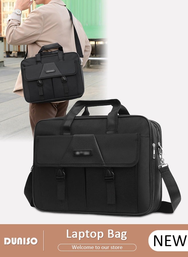 DUNISO Laptop Bag Lightweight Computer Bag Travel Business Handbag Briefcase Water Resistance Shoulder Messenger Bag for Men and Women Work Office  - Image 1
