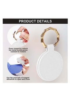 SYOSI Travel Magnetic Hat Clip, PU Leather Multifunctional Fashion Hat Clip, Hat Clip for Women Men Hat Bag Travel Outdoor Hat Companion, for Handbag Backpack Luggage Purse, White, 2 Pcs  - Image 3