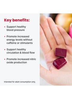 Humann humanN SuperBeets Heart Chews, Nitric Oxide and Blood Pressure Support, Grape Seed Extract & Non-GMO Beet Root Powder Energy Chews, Super Beets Heart Chews, Pomegranate Berry Flavor, 120 Count  - Image 5