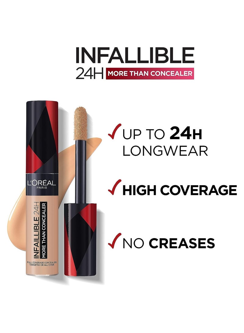 L'Oréal Paris Infaillible More Than Concealer 329 Cashew- Waterproof, Full Coverage