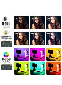 KASTWAVE RGB Video Light, Portable LED Camera Light Panel 0-360 Full Color, CRI 95+ 2500-9000K LED Video Light, LED DSLR Lighting for Vlogging, Photography, Video Conference  - Image 3