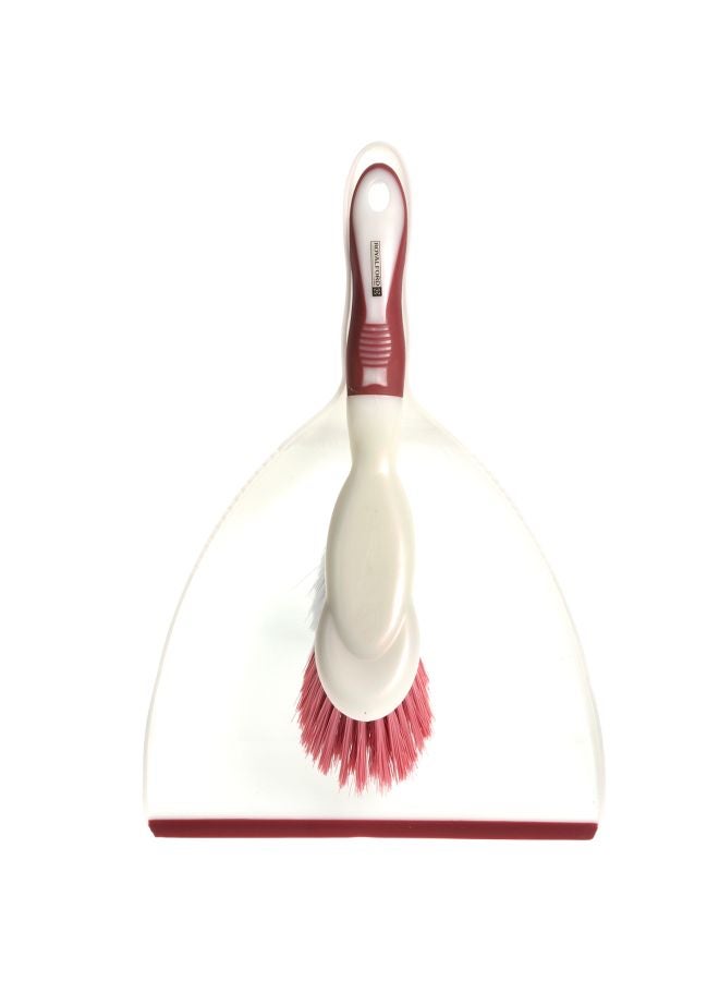 Royalford 2-Piece Plastic Cleaning Brush Set White/Red - Image 1