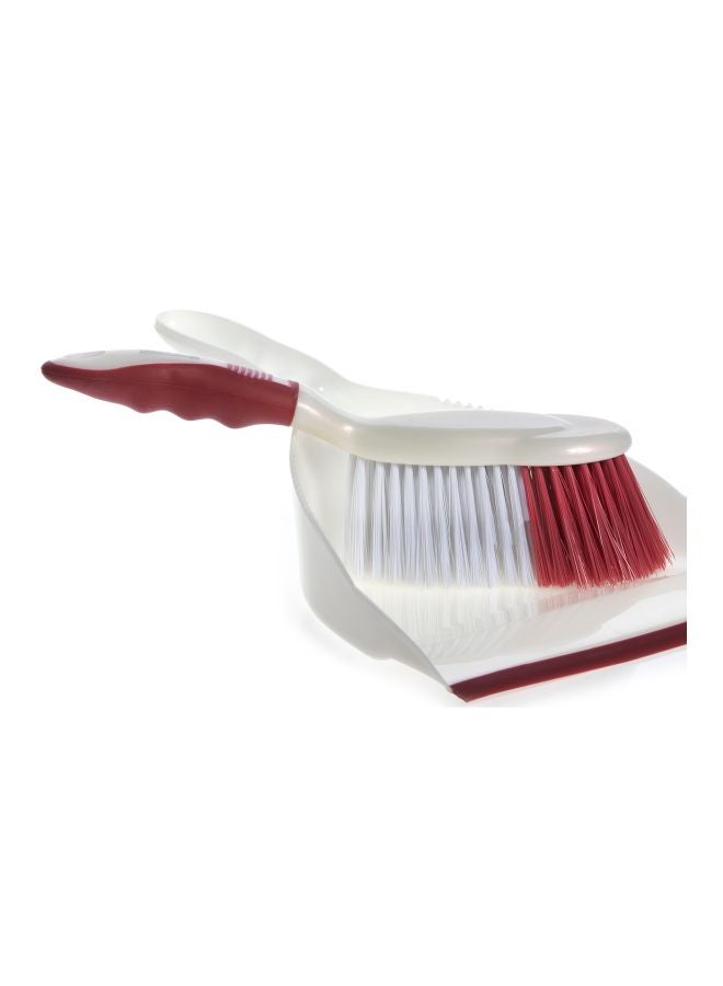 Royalford 2-Piece Plastic Cleaning Brush Set White/Red - Image 2
