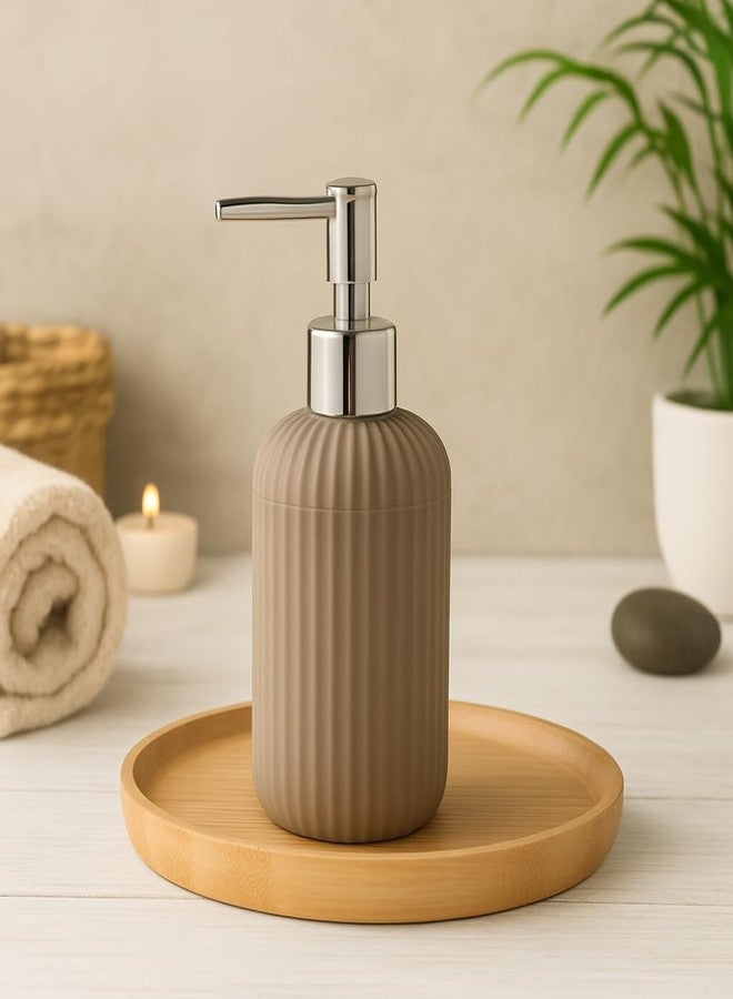 LAGET® 300 ML Refillable Liquid Soap Dispenser Pack of 2 | Unbreakable Plastic Handwash Bottle | Sanitizer, Shampoo, Lotion Dispenser for Bathroom, Kitchen, Wash Basin & Sink (Grey+Metalic Blue) - Image 3