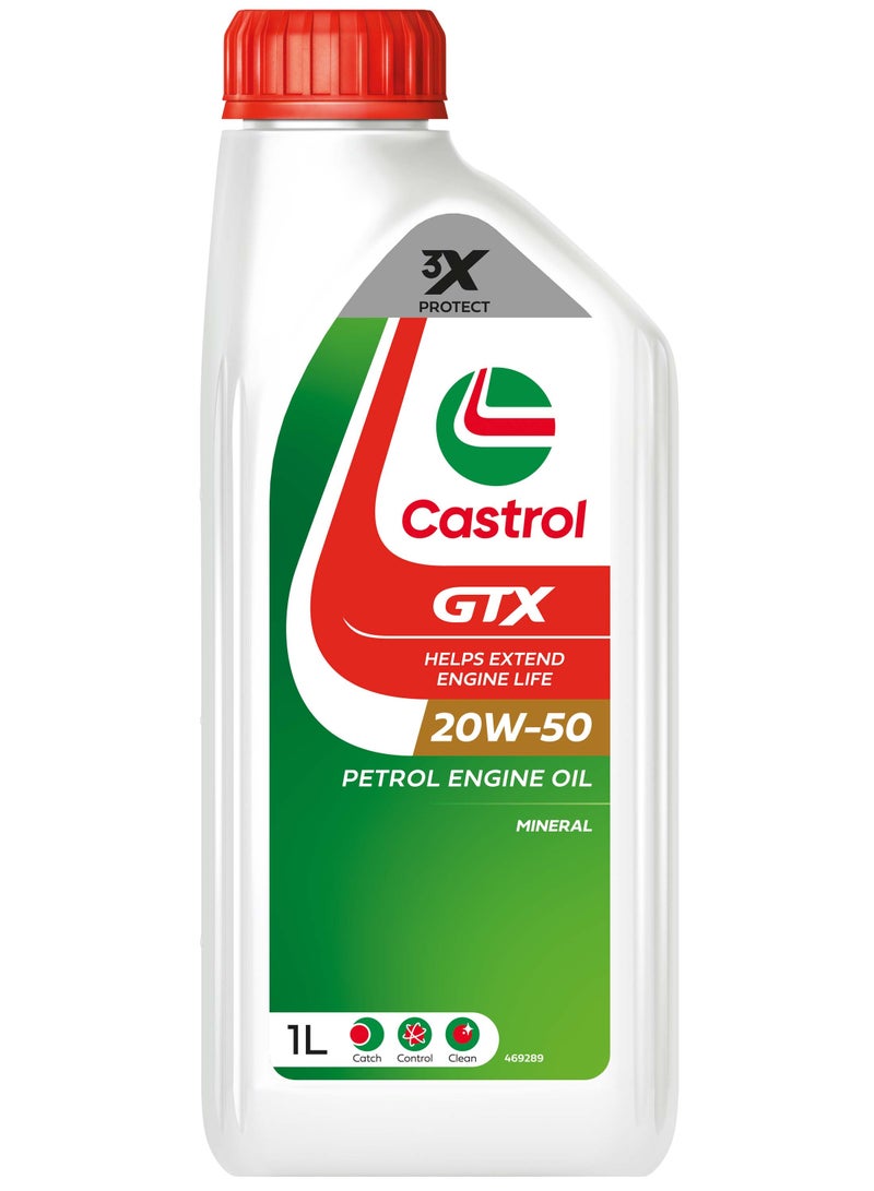 كاسترول زيت محرك كاسترول 20w50 GTX واحد لتر - Image 1