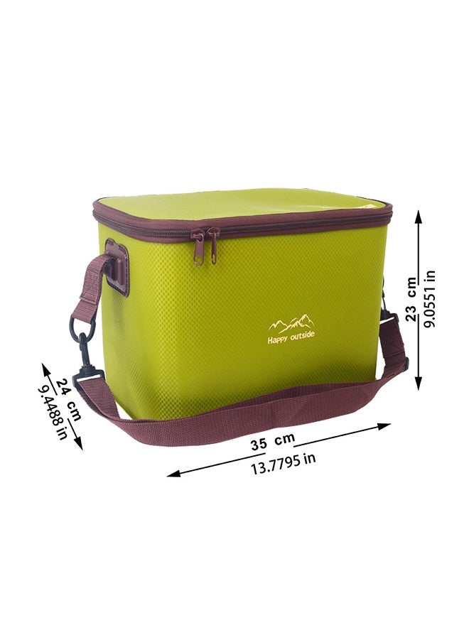 happy outside 18-20L Family Cooler Bag - Heavy Duty Insulated Container for Outdoor Adventures, Kids Friendly & Leakproof Design, Thickened EVA Material with Easy to Clean Surface - Reusable Storage for Picnic Essentials, Dairy, Fruits, Emergency Kits (Olive Green)  - Image 5