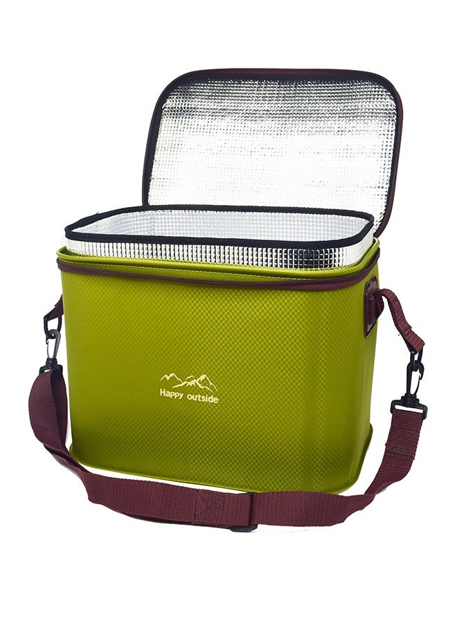 happy outside 18-20L Family Cooler Bag - Heavy Duty Insulated Container for Outdoor Adventures, Kids Friendly & Leakproof Design, Thickened EVA Material with Easy to Clean Surface - Reusable Storage for Picnic Essentials, Dairy, Fruits, Emergency Kits (Olive Green)  - Image 4