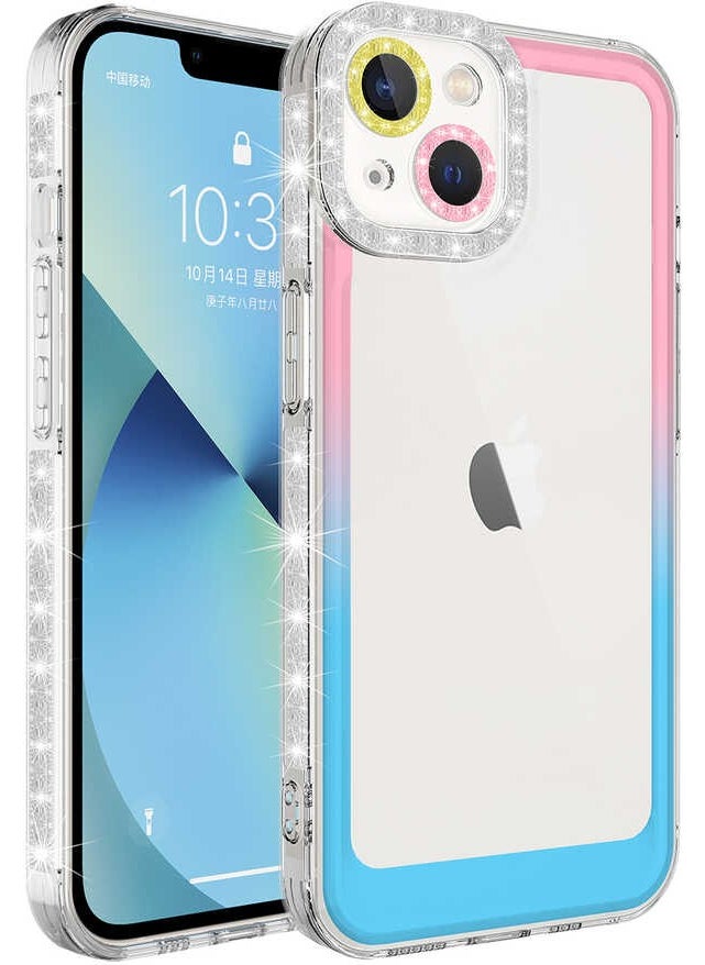 Apple iPhone 14 Plus Case Glitter and Color Transition Design Lens Protection Park Cover - Pink - Blue - pzsku/Z60E37B60D7168B639BC3Z/45/_/1740620047/636ebab3-df77-4b60-ada2-e111b6a7db48