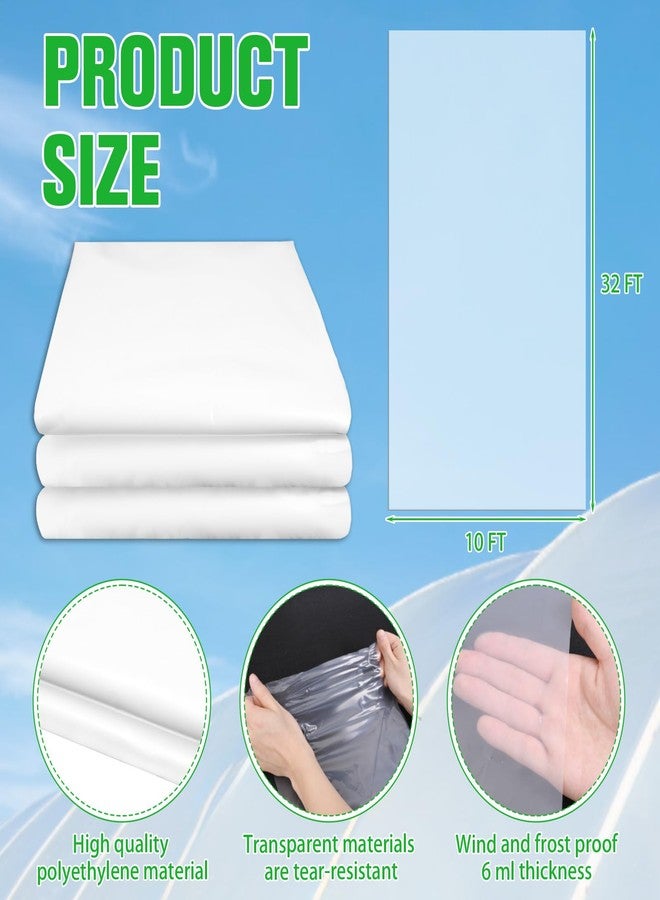 Vevitts Greenhouse Plastic Film, 6 Mil Thickness Greenhouse Plastic Sheeting, Clear Polyethylene Film UV Resistant for Gardening, Farming, Agriculture (10 x 32 FT) - Image 2