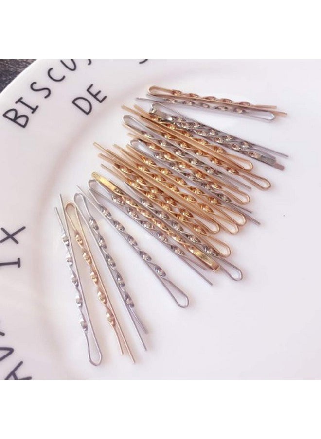 Teensery 50 Pcs 2.17" Bobby Pins Metal Twist Hair Clips Simple Hairpins Hair Accessories for Women and Girls (Gold)  - Image 3