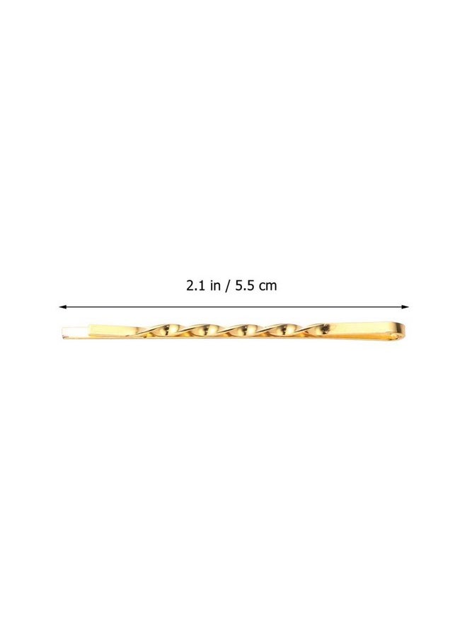 Teensery 50 Pcs 2.17" Bobby Pins Metal Twist Hair Clips Simple Hairpins Hair Accessories for Women and Girls (Gold)  - Image 5