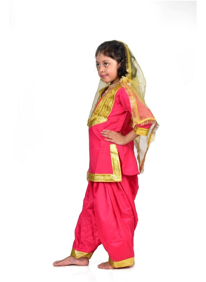 بوك ماي كوستيوم - زي الرقص الشعبي البنجابي جيدها (متعدد الألوان) من BookMyCostume للفتيات والإناث من عمر سنتين إلى ثلاث سنوات - Image 1