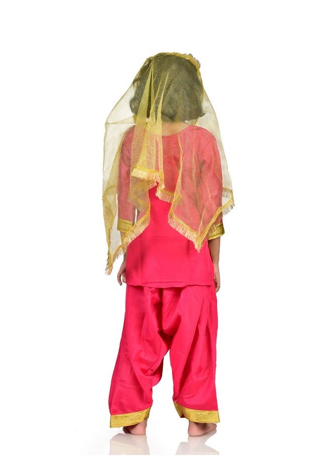 بوك ماي كوستيوم - زي الرقص الشعبي البنجابي جيدها (متعدد الألوان) من BookMyCostume للفتيات والإناث من عمر سنتين إلى ثلاث سنوات - Image 1