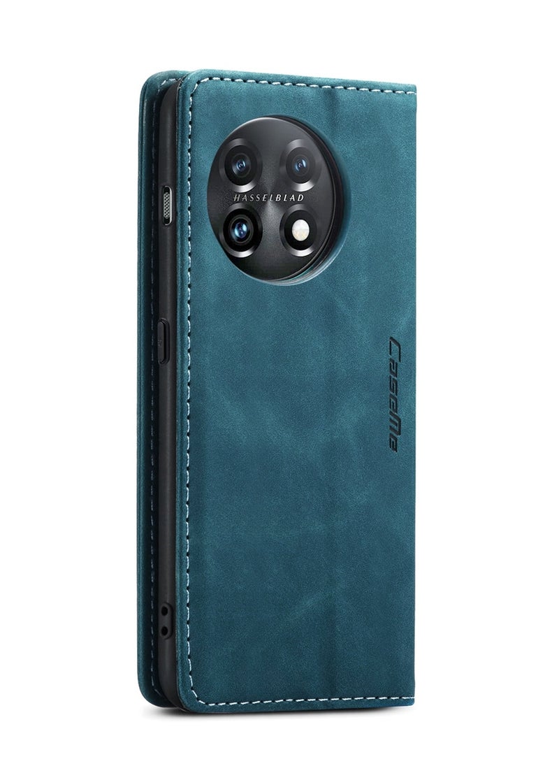 CaseMe - CaseMe Oneplus 11 Case Wallet, for Oneplus 11 Wallet Case Book Folding Flip Folio Case with Magnetic Kickstand Card Slots Protective Cover - Green - Image 1