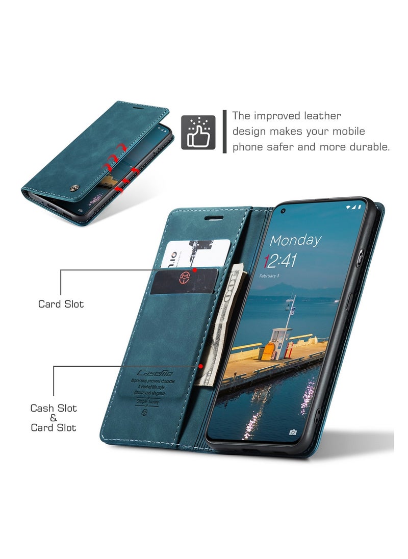 CaseMe - CaseMe Oneplus 11 Case Wallet, for Oneplus 11 Wallet Case Book Folding Flip Folio Case with Magnetic Kickstand Card Slots Protective Cover - Green - Image 1