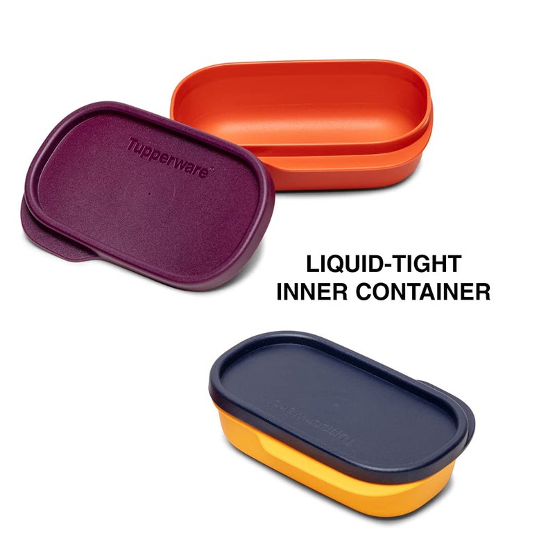 Tupperware Mylunch Liquid-Tight Lunch Box 590ml 2pc, Plastic, Multicolor - Image 5